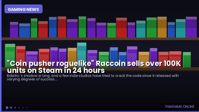 "Coin pusher roguelike" Raccoin sells over 100K units on Steam in 24 hours