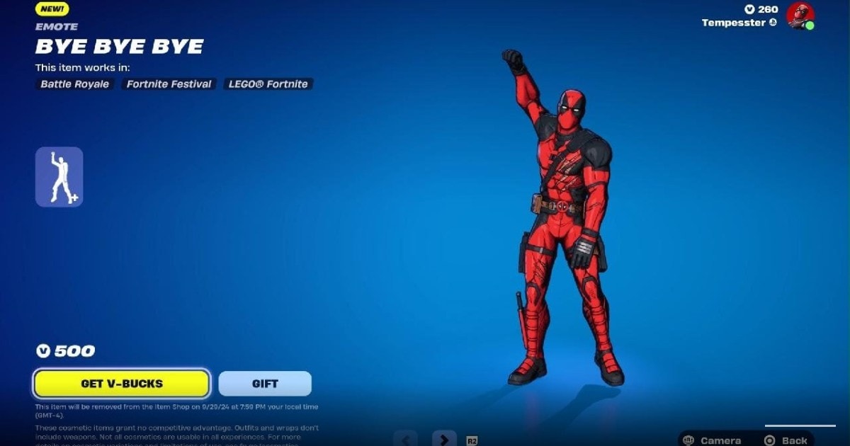Fortnite players fear Bye Bye Bye emote could be gone for good after Sony lawsuit