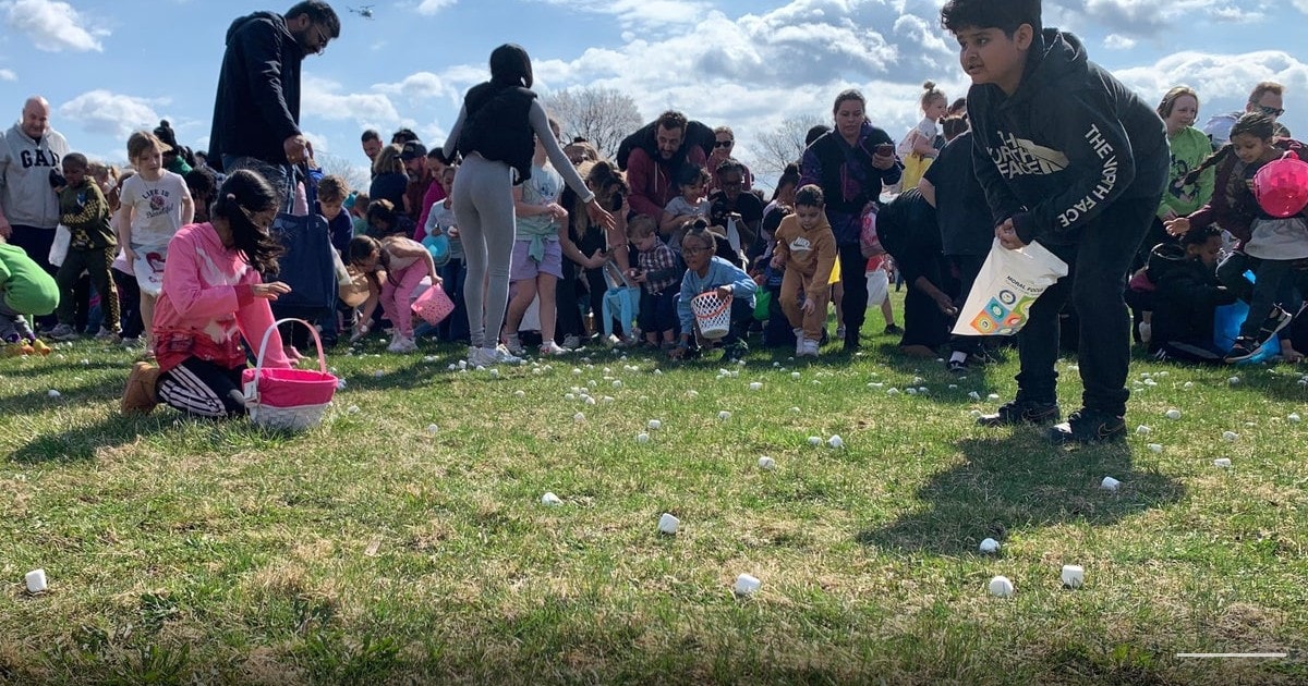 Thousands of marshmallows rain from helicopter during wholesome Easter celebration