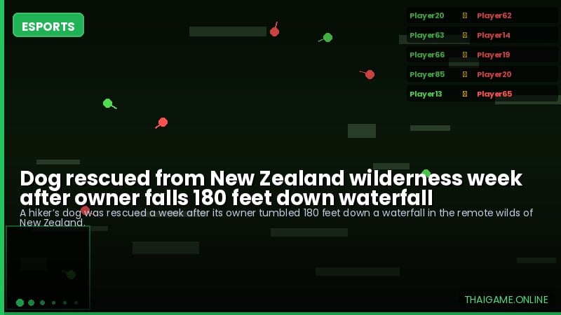 Dog rescued from New Zealand wilderness week after owner falls 180 feet down waterfall