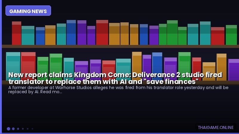New report claims Kingdom Come: Deliverance 2 studio fired translator to replace them with AI and "save finances"