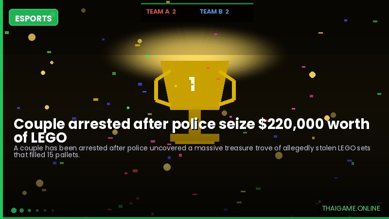 Couple arrested after police seize $220,000 worth of LEGO