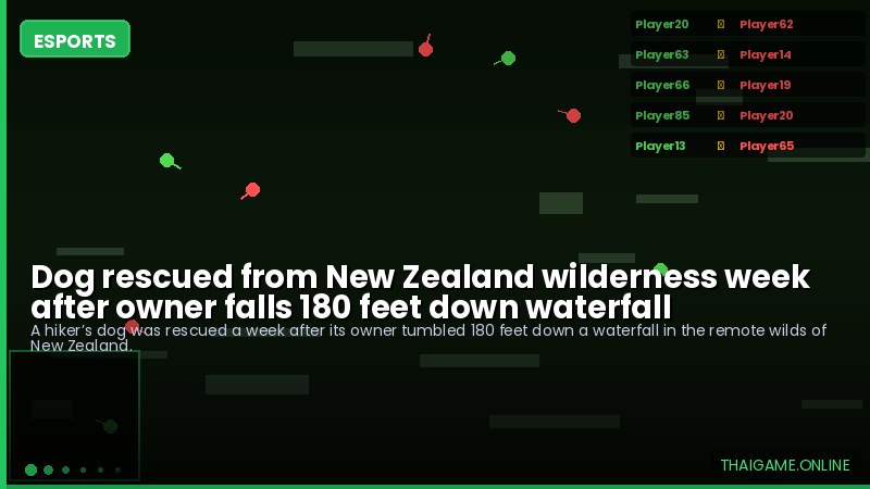Dog rescued from New Zealand wilderness week after owner falls 180 feet down waterfall