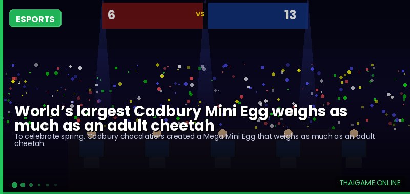 World’s largest Cadbury Mini Egg weighs as much as an adult cheetah
